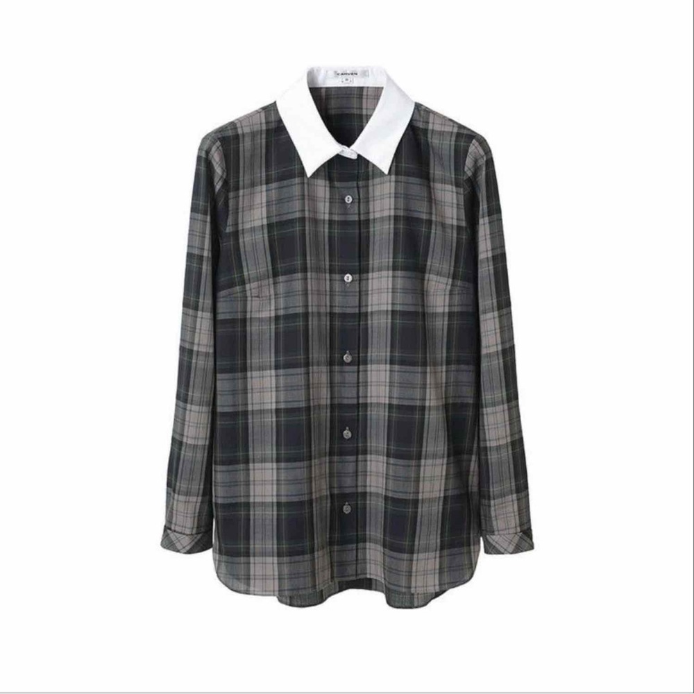 Carven Plaid Button Down Shirt